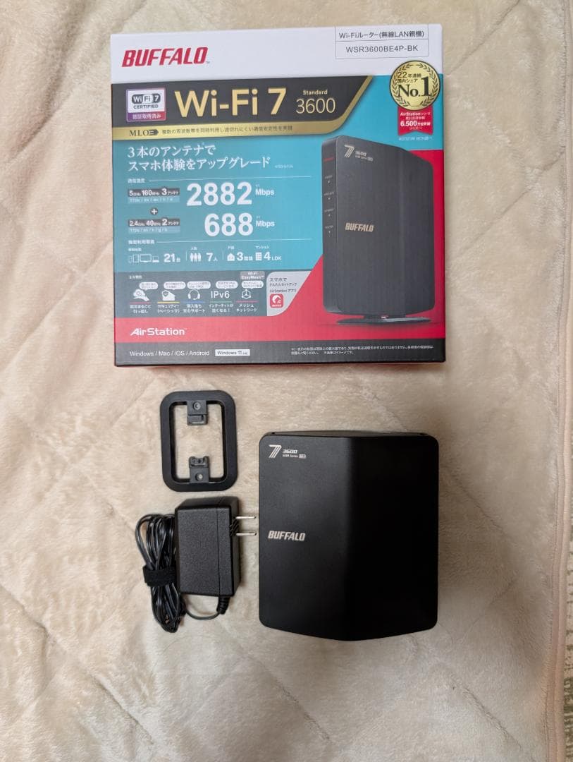 BUFFALO WSR-3600BE4P-BK Wi-Fi 7無線LANルーター