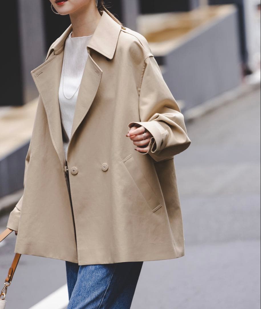 NOBLE コットンダブルクロスハーフコート 38