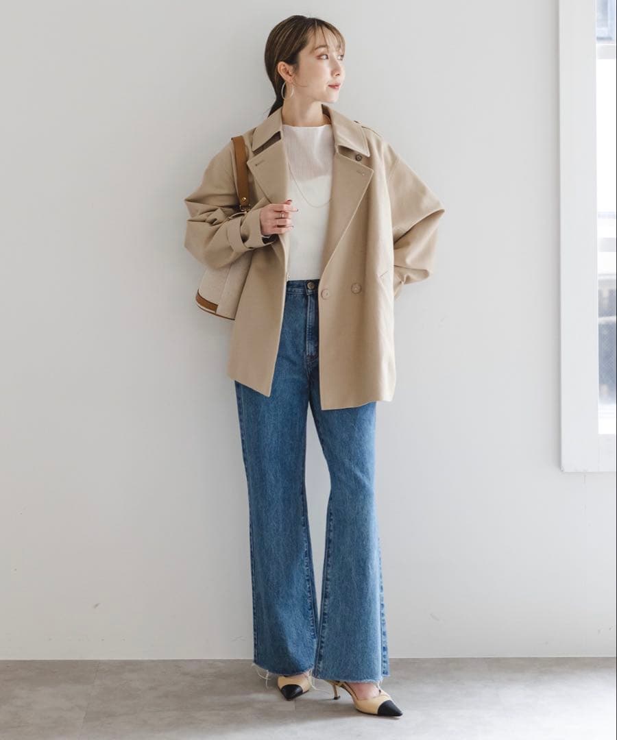 NOBLE コットンダブルクロスハーフコート 38