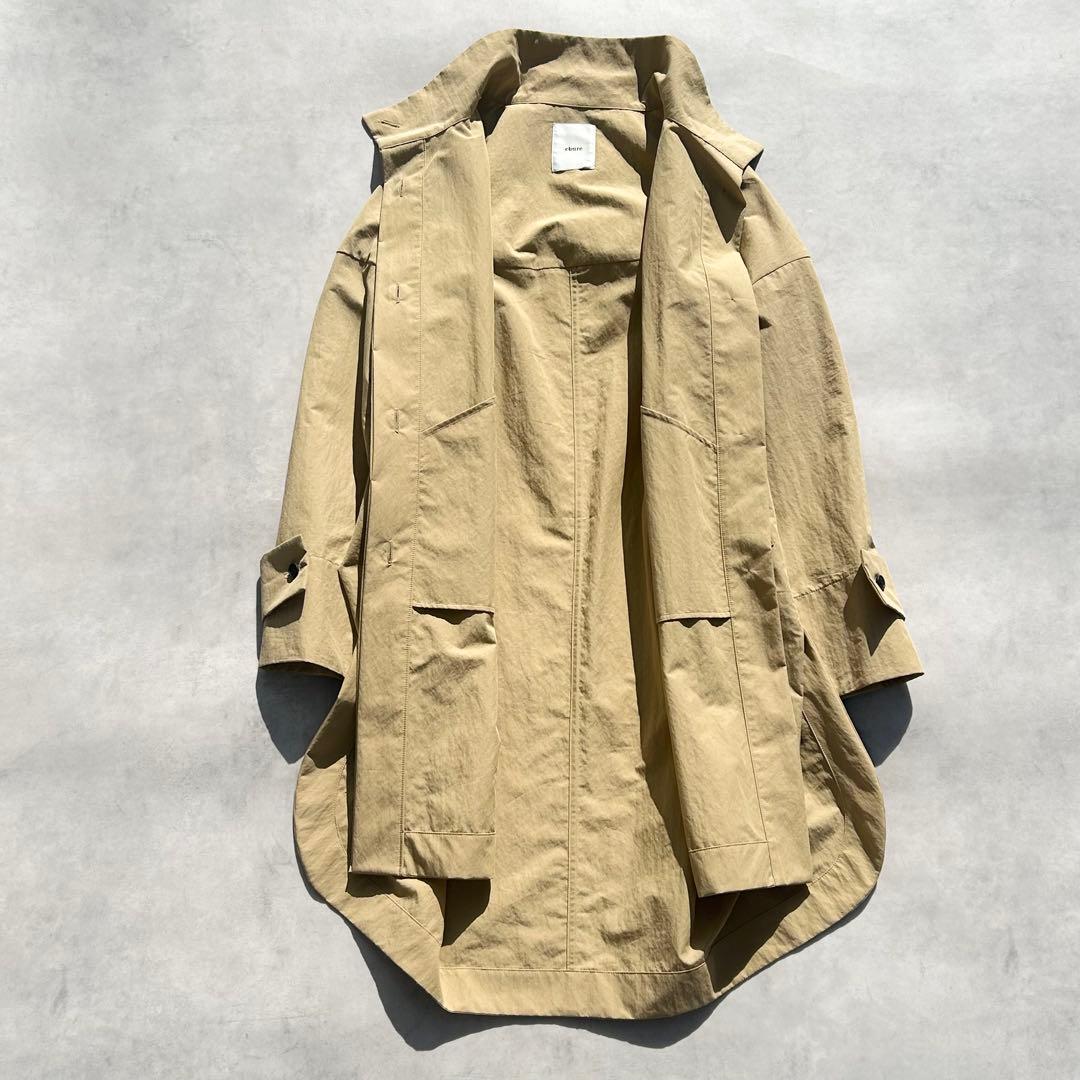 エブール　イージーコットン シャツアウター　ベージュ　スプリングコート　24AW