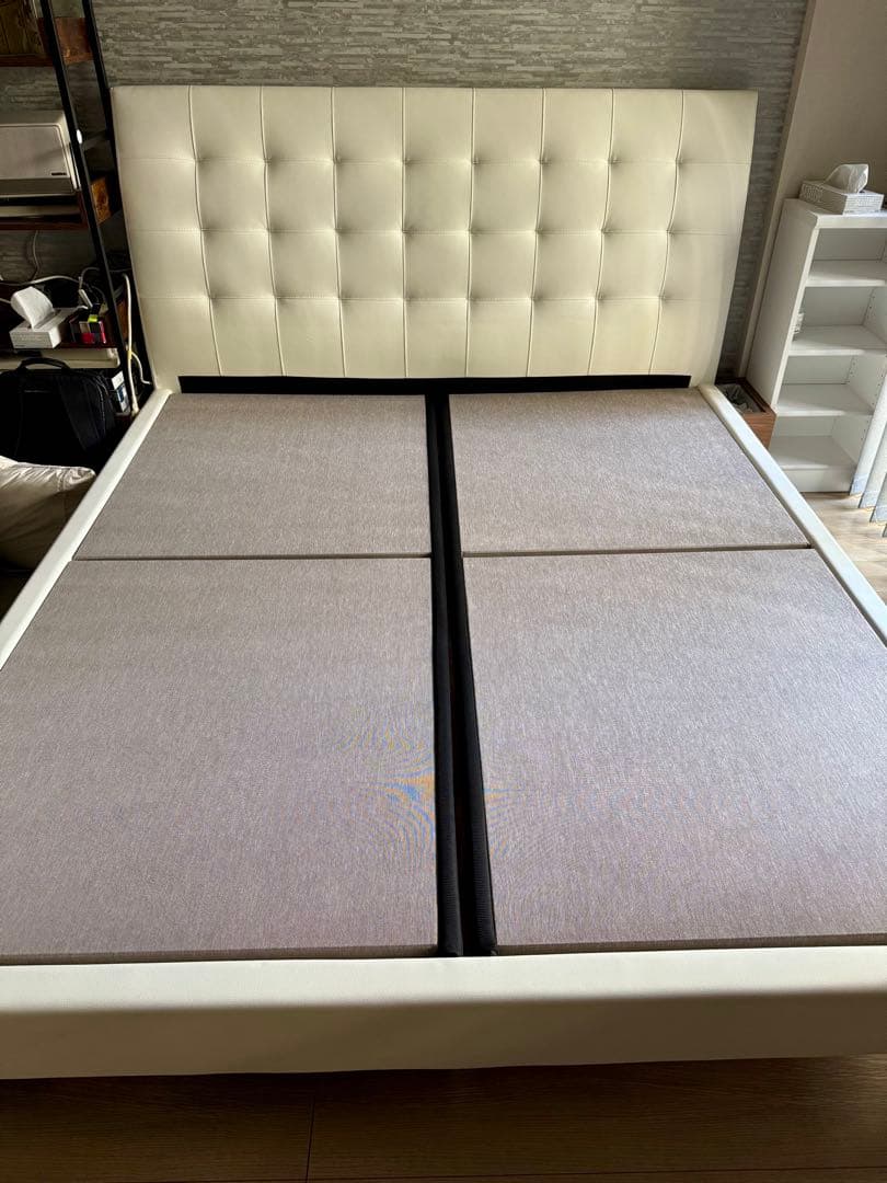 【送料込み】フランスベッド IQ Bed ホワイト クイーンベッドフレーム