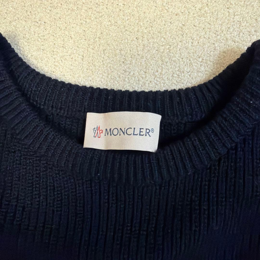 MONCLER ネイビー/レッド 長袖セーター