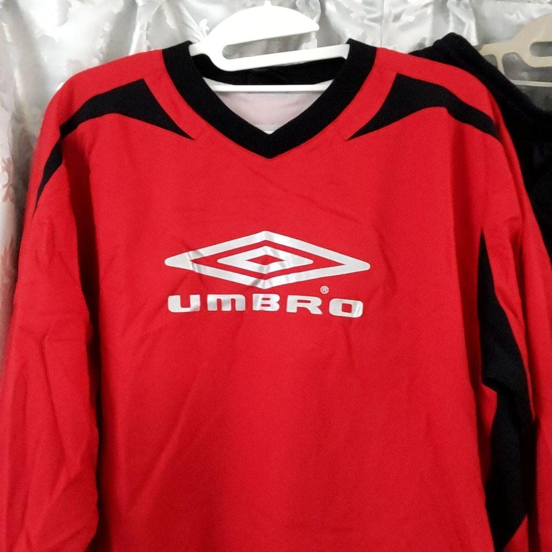 【フォロー割10%オフ】UMBRO ピステ上下 レッド(中綿あったか)