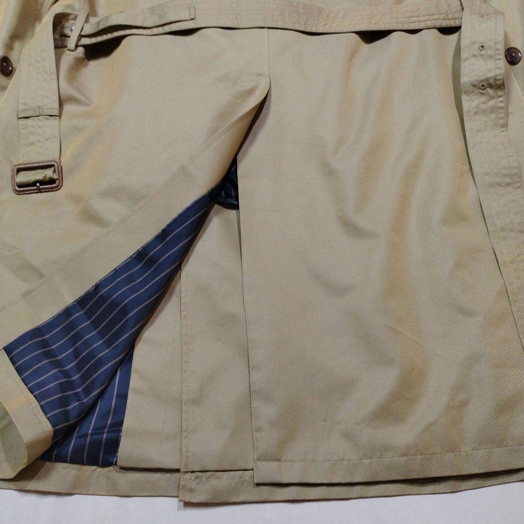 メンズビギ ユニオンステーション　コットンギャバトレンチコート　光沢ベージュ　L