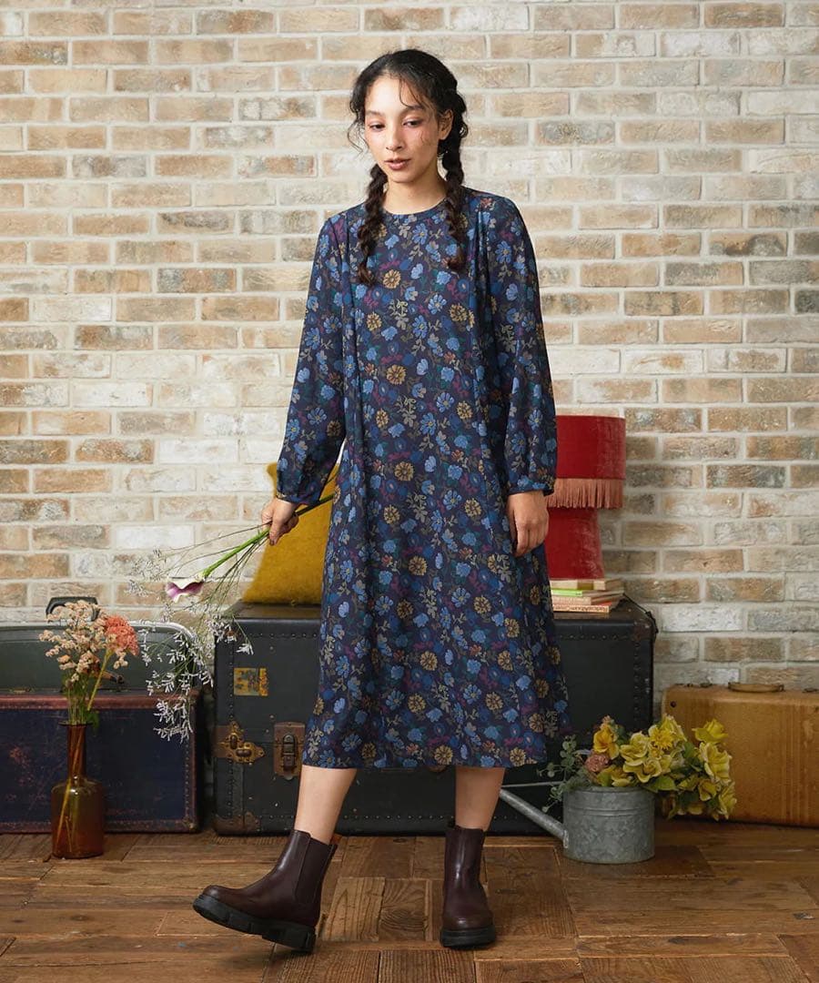 ホコモモラ今季新品タグ付き　フラワープリントワンピース38 33000円