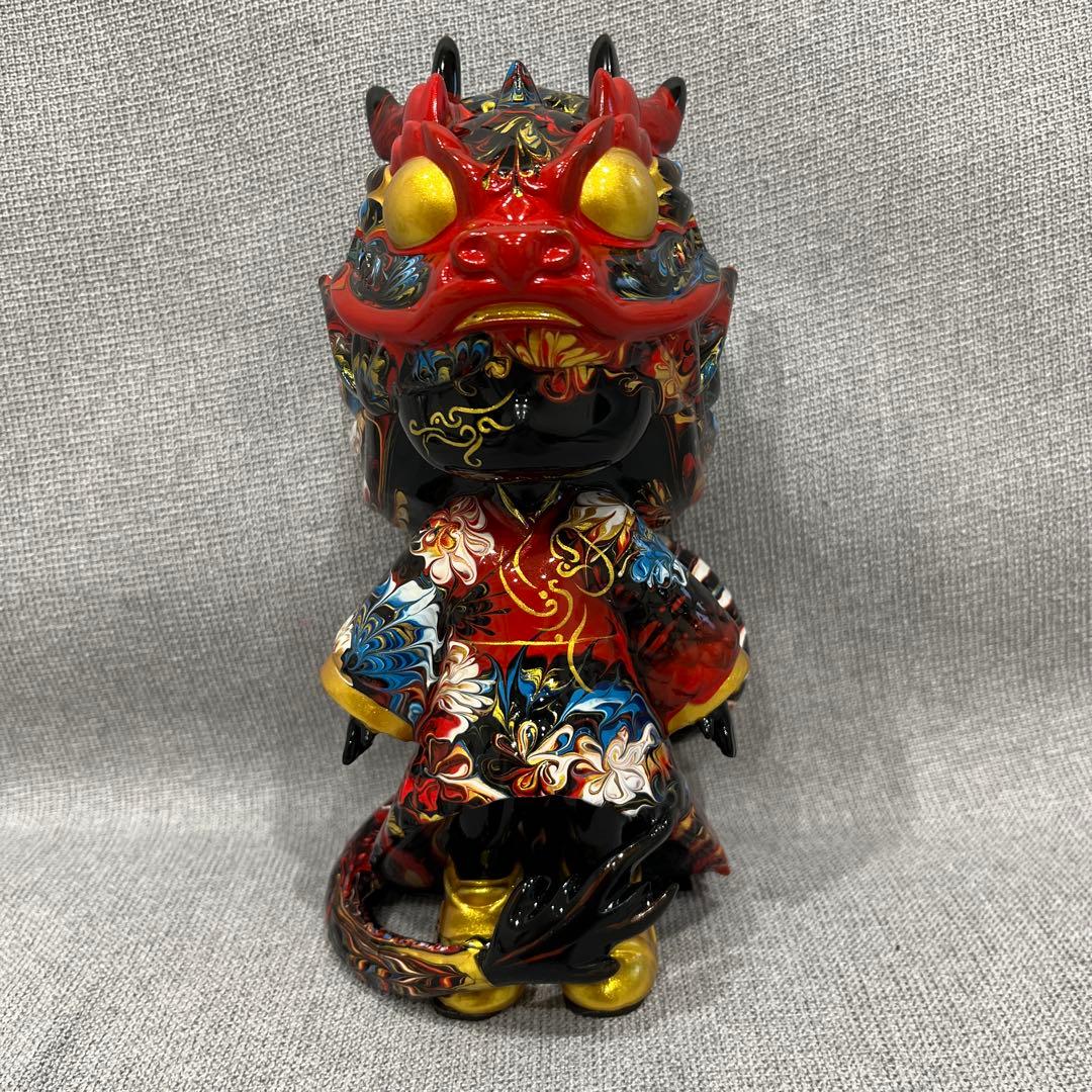 龍姫流体アート置物 約22センチ