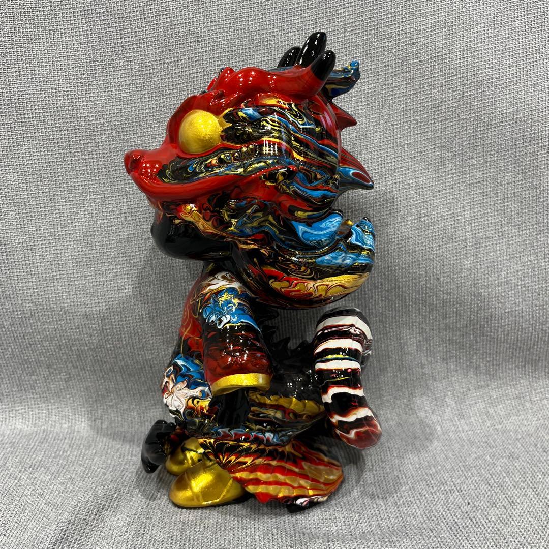 龍姫流体アート置物 約22センチ