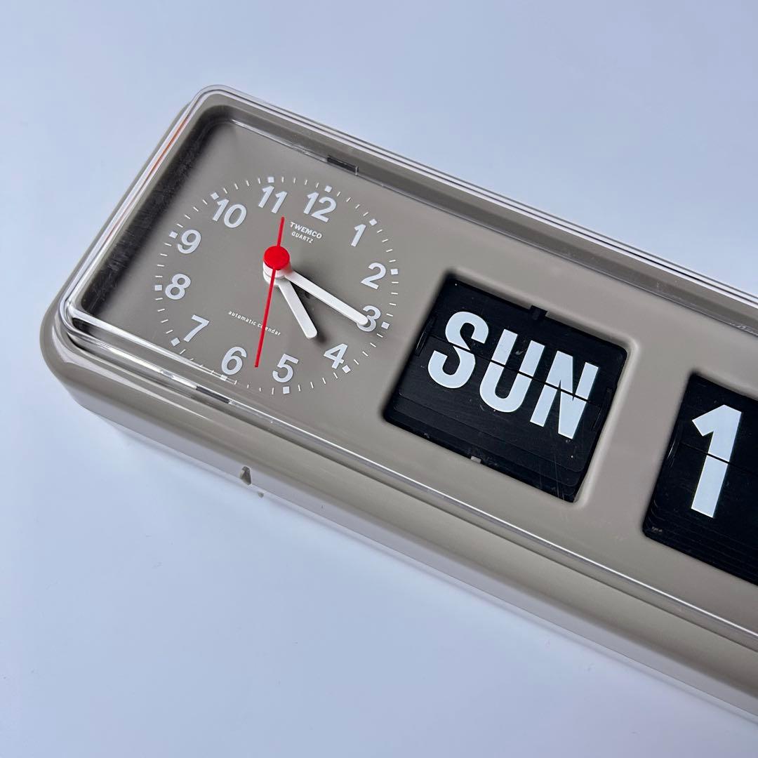 TWEMCO　トゥエンコ　カレンダークロック　BQ-38　グレー