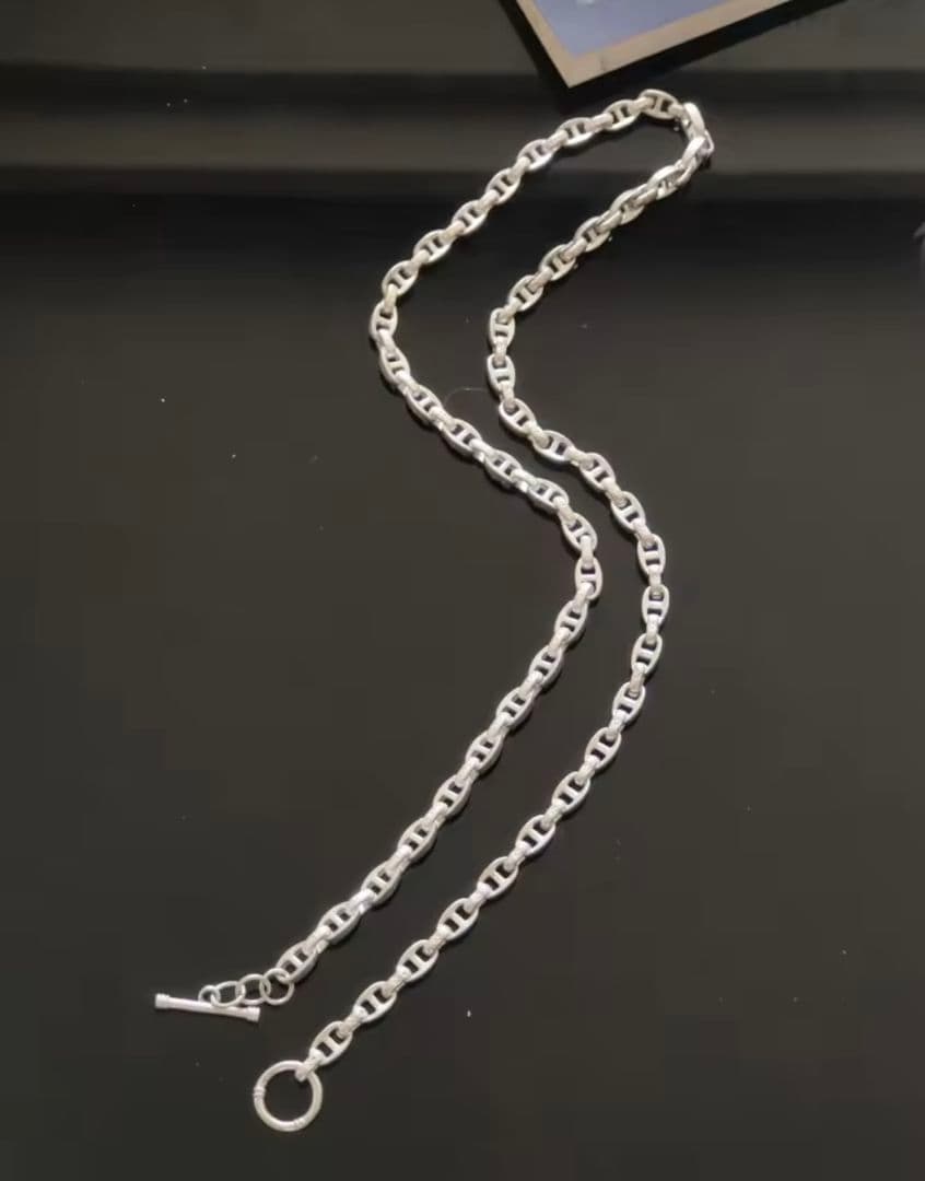 【希少レア】ヴィンテージ シルバー ネックレス シェーヌダンクル風