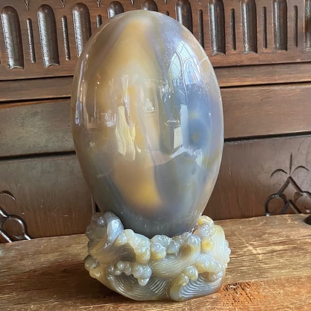 希少 天然石 彫刻 マーメイド 人魚 骨董 ヴィンテージ 作家 工芸品 風水