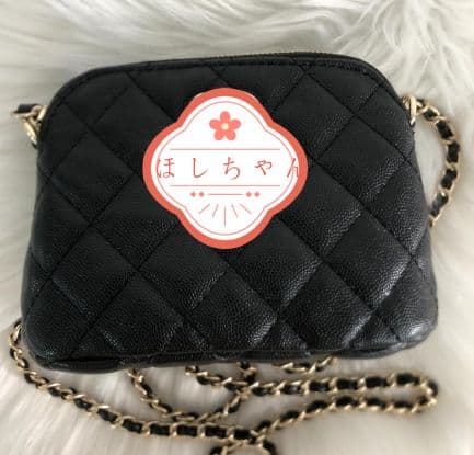 オレンジ馬型キーホルダー　　「ほしちゃん」用　ブラックのバッグ