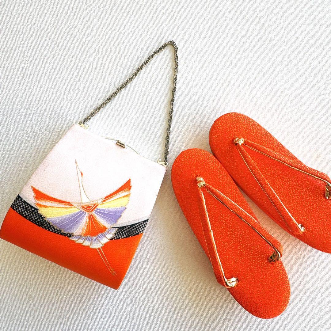 フルセット　七五三　7歳女の子　きもの　絹　紫　牡丹　小物セット