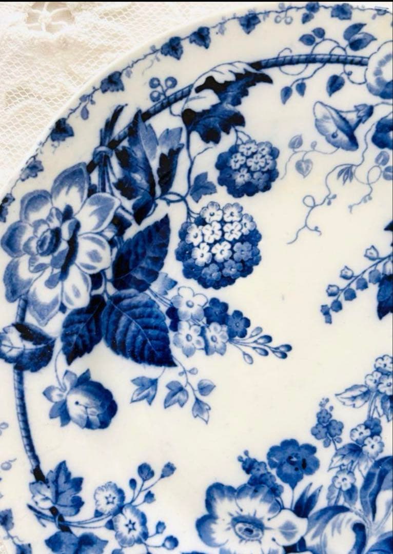 【希少】 クレイユモントロー 鈴蘭 プレート フランスアンティーク 平皿