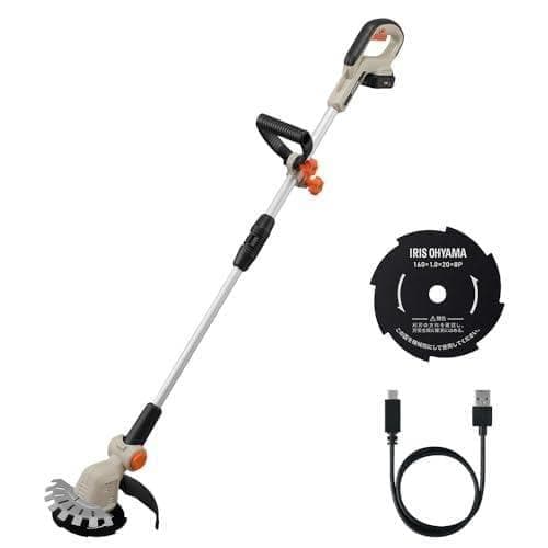 アイリスオーヤマ 充電草刈機 160mm 10.8V 金属刃 軽量 2.0kgA