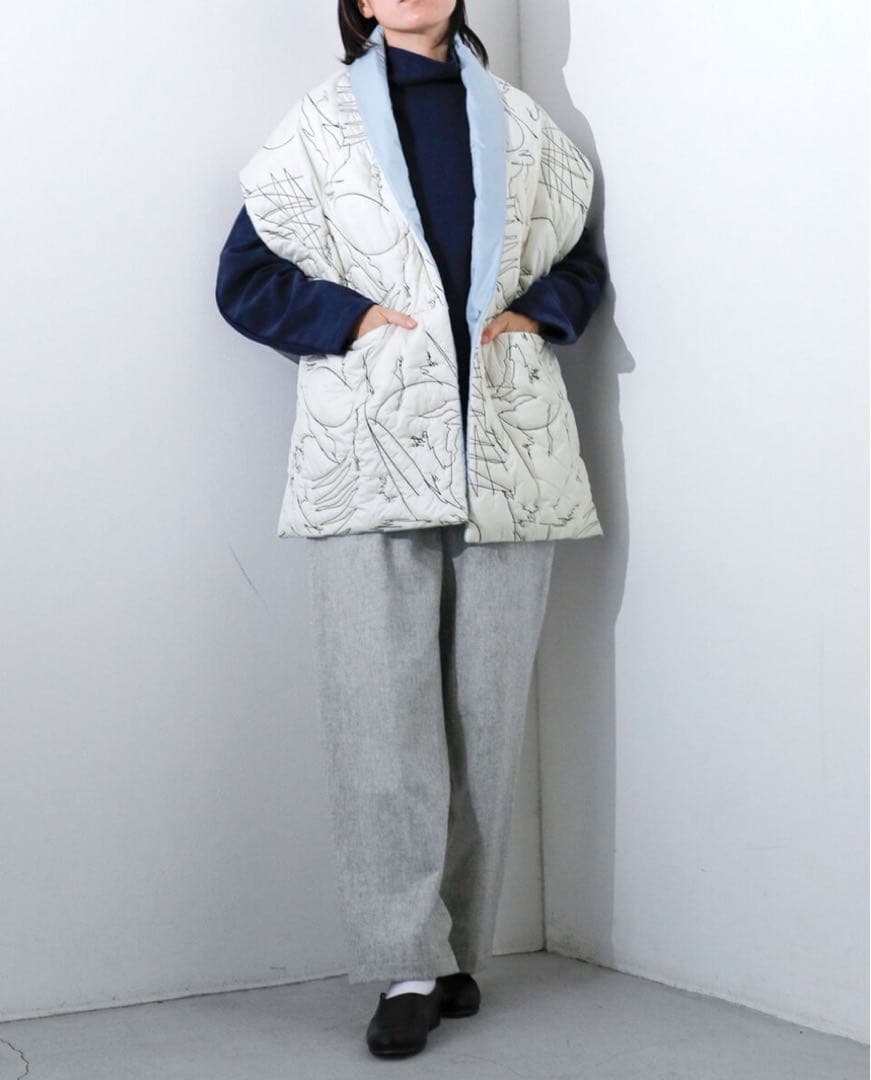 mame☆ 新品☆ manipuri リバーシブル キルティング ストール