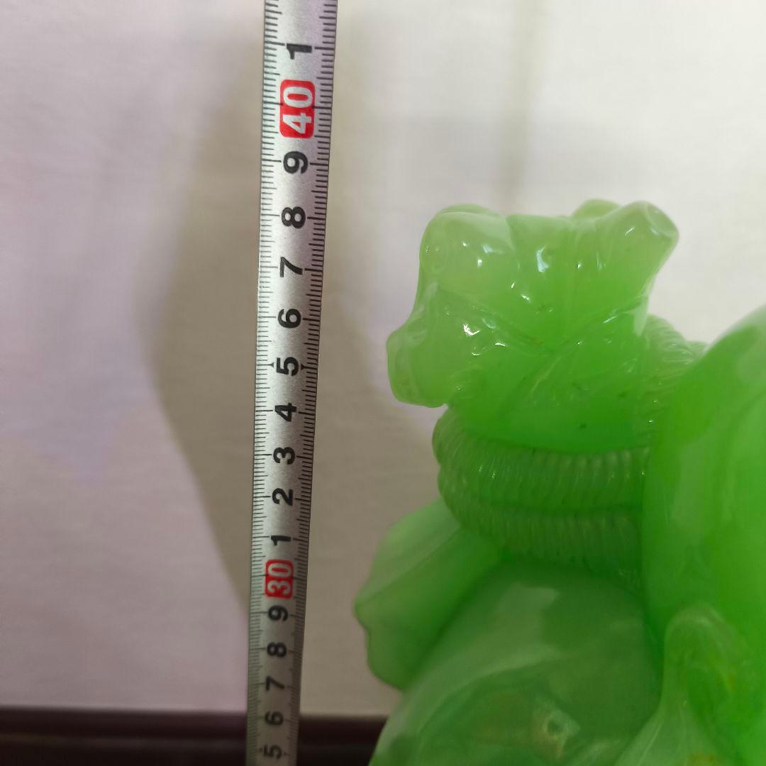 翡翠 布袋様 七福神 厄除け 置物　難あり