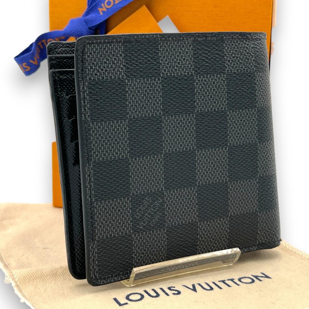 ルイヴィトン ダミエ・グラフィット ポルトフォイユ・マルコ 二つ折り財布