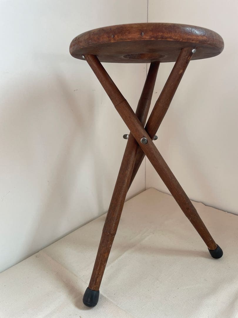 古道具　スツール　三脚　ヴィンテージ