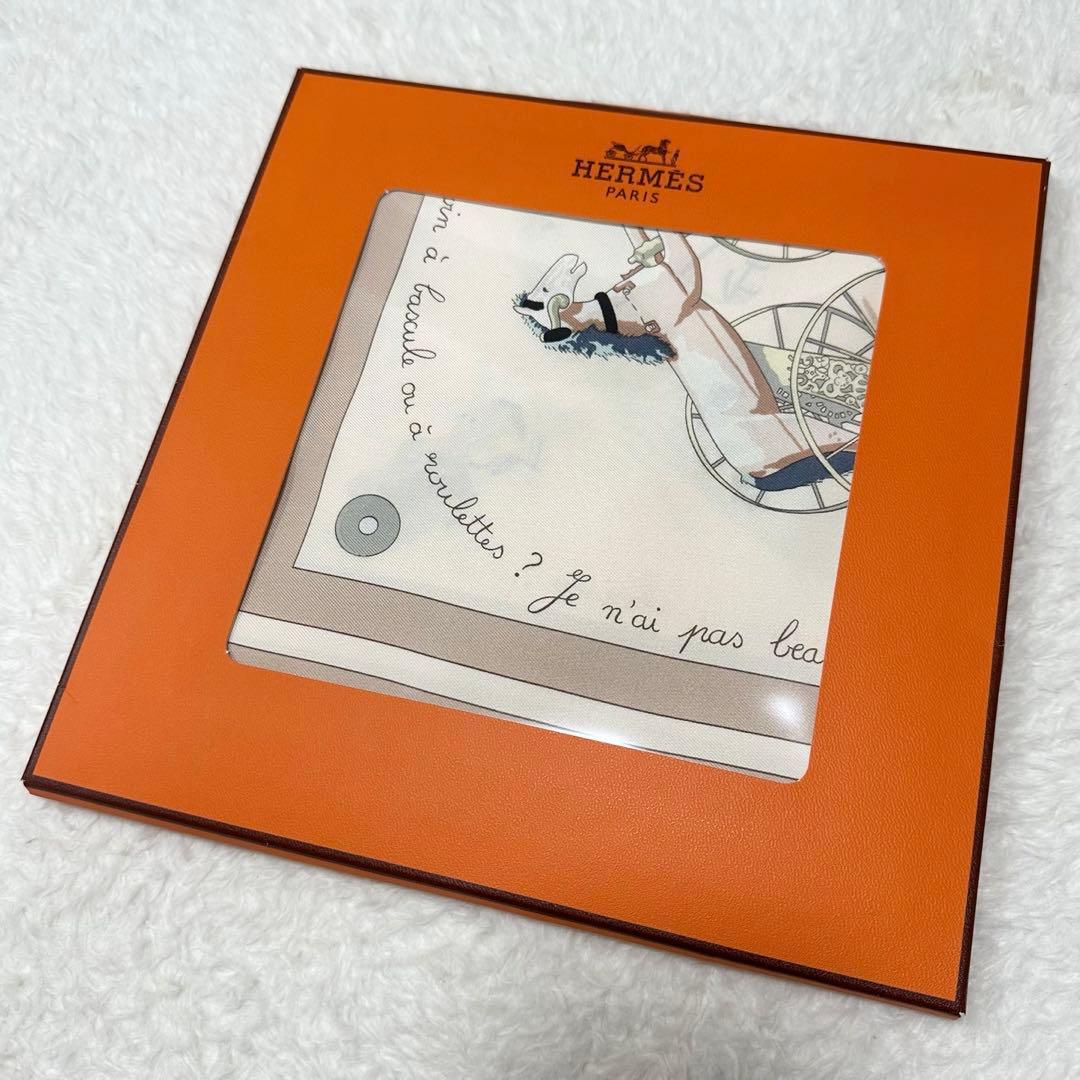 未使用美品✨HERMES エルメス カレ90 スカーフ 大判 【お馬の話をして】