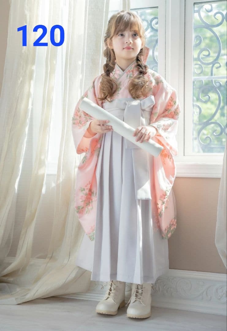 キャサリンコテージ 花柄刺繍 袴セット 120