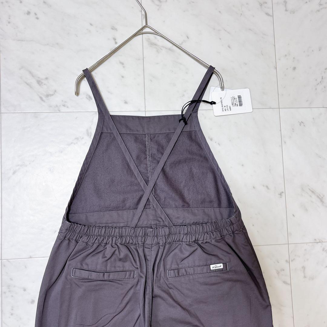 未使用 ルグラジック ロング丈 ワンピース サロペットスカート 綿 グレー