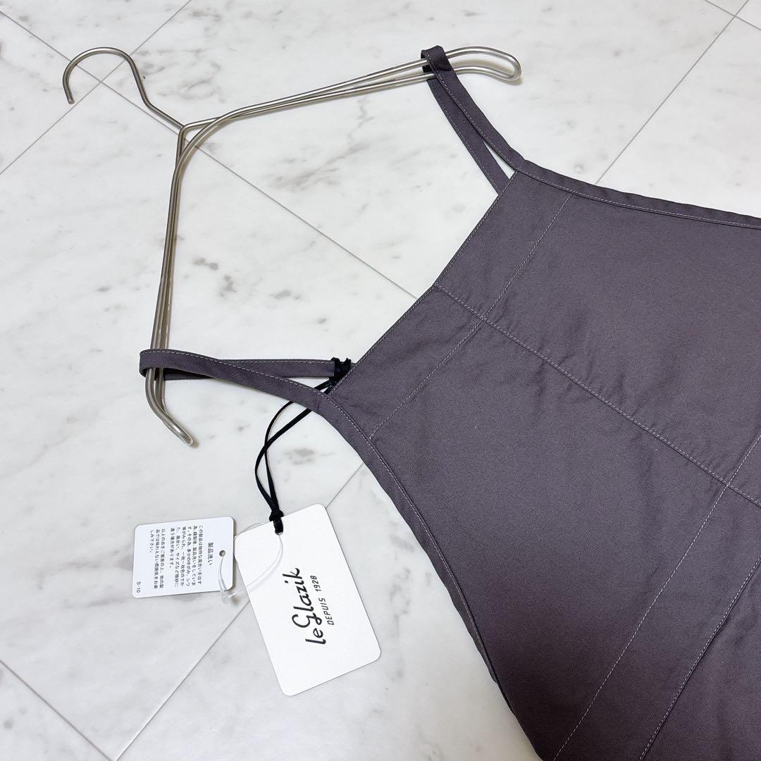 未使用 ルグラジック ロング丈 ワンピース サロペットスカート 綿 グレー