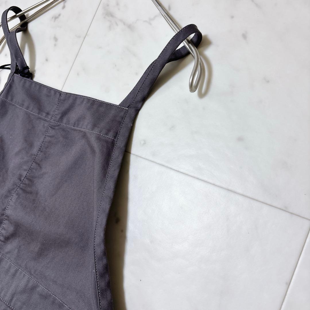 未使用 ルグラジック ロング丈 ワンピース サロペットスカート 綿 グレー