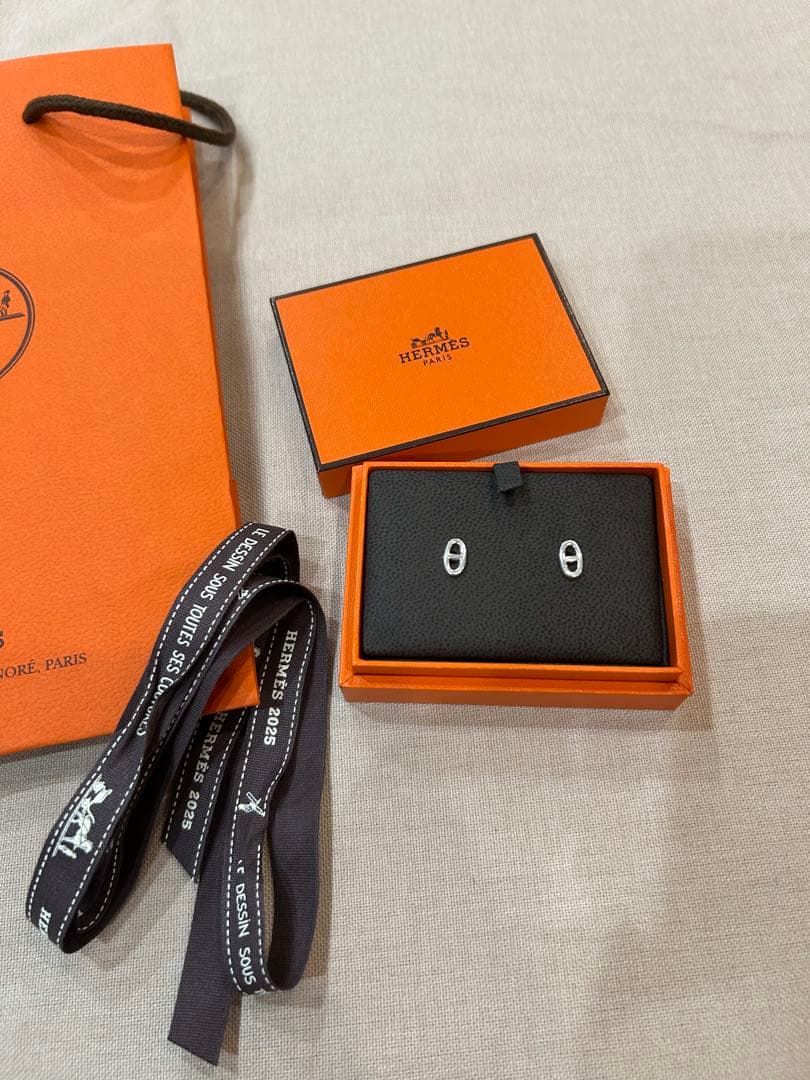 HERMES エルメス　シェーヌダンクル ピアスTPM　925 美品