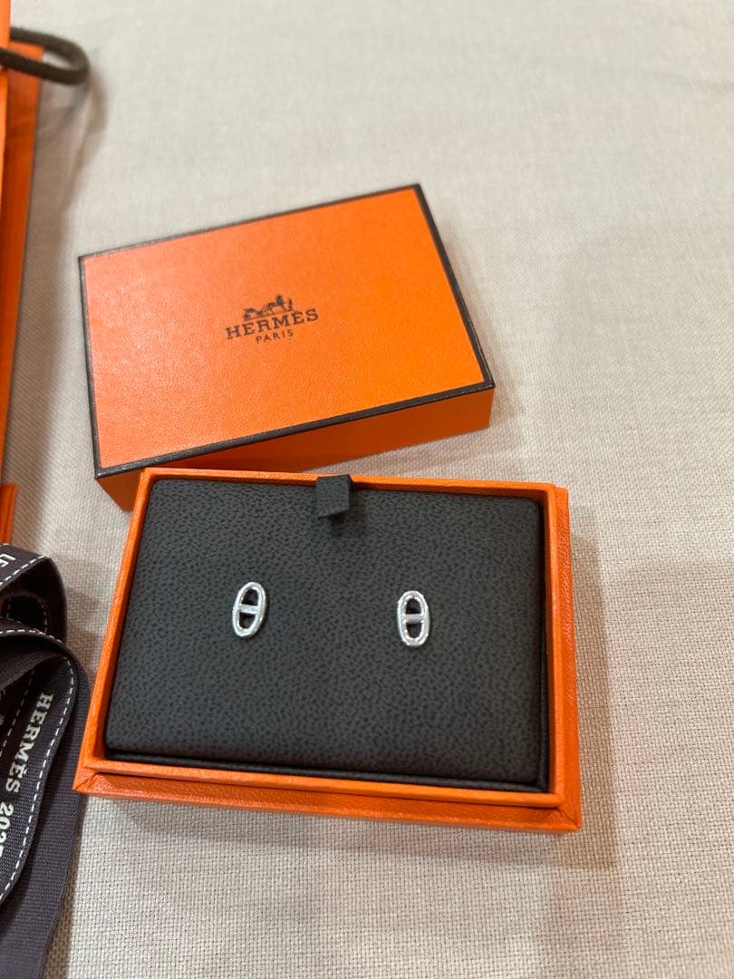 HERMES エルメス　シェーヌダンクル ピアスTPM　925 美品