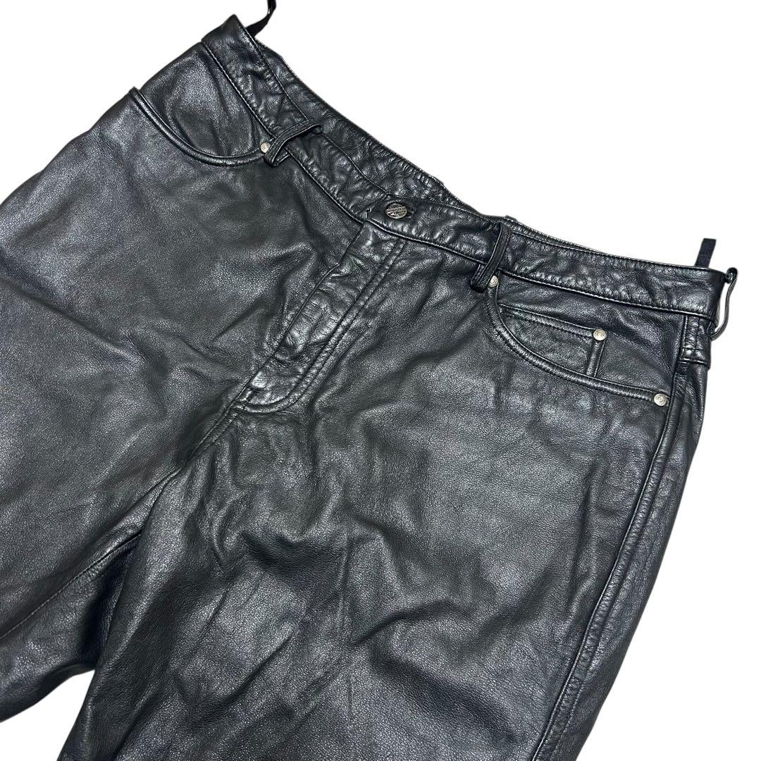 希少な大きいサイズ　HARLEY DAVIDSON レザーパンツ　バイカーパンツ