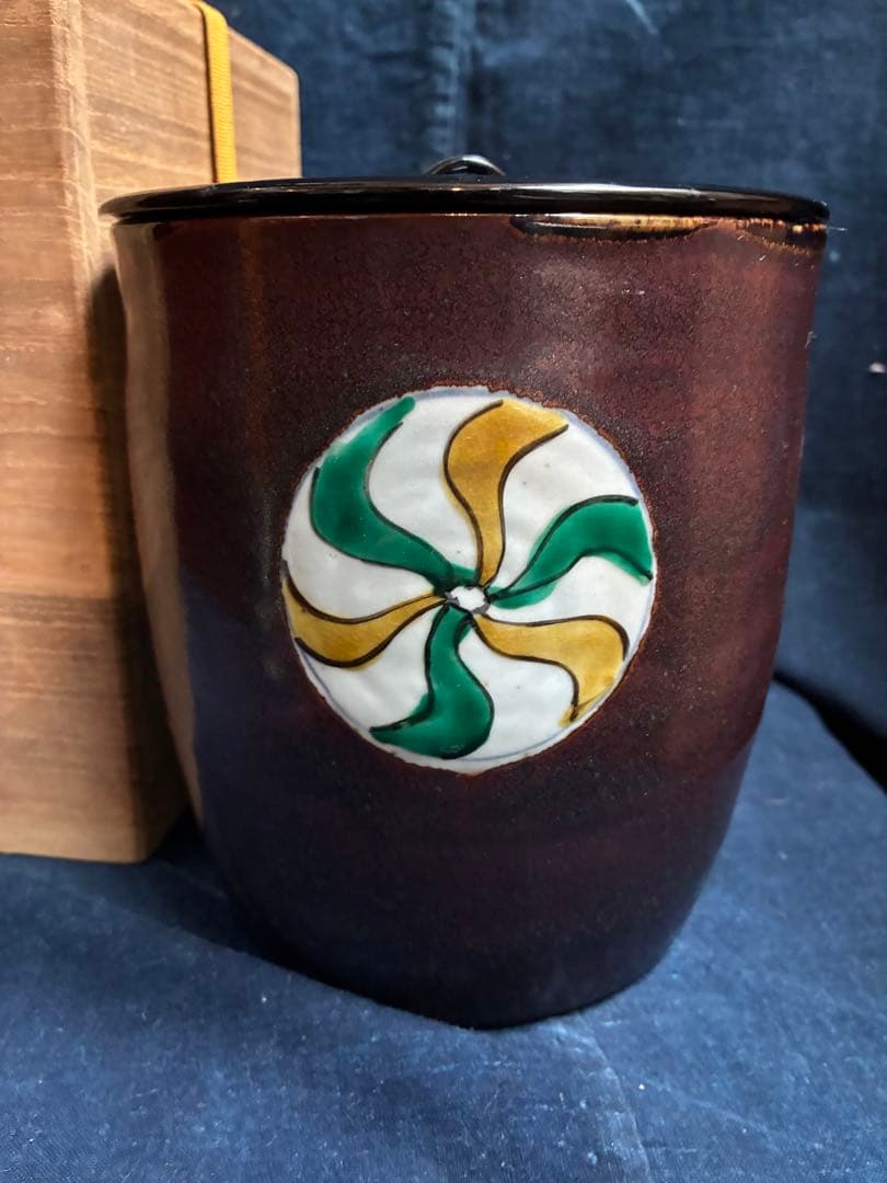 茶道具　水指　須田菁華　三代須田青華　傷無し　共箱　九谷焼