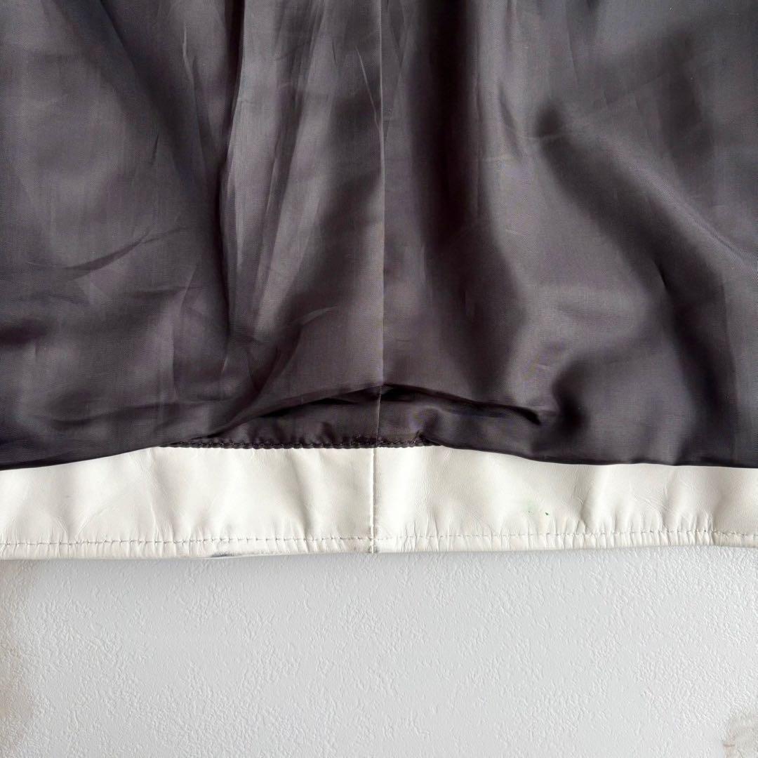 人気◆リューグーレザーズ シングル ライダース レザー ジャケット 白 Lサイズ