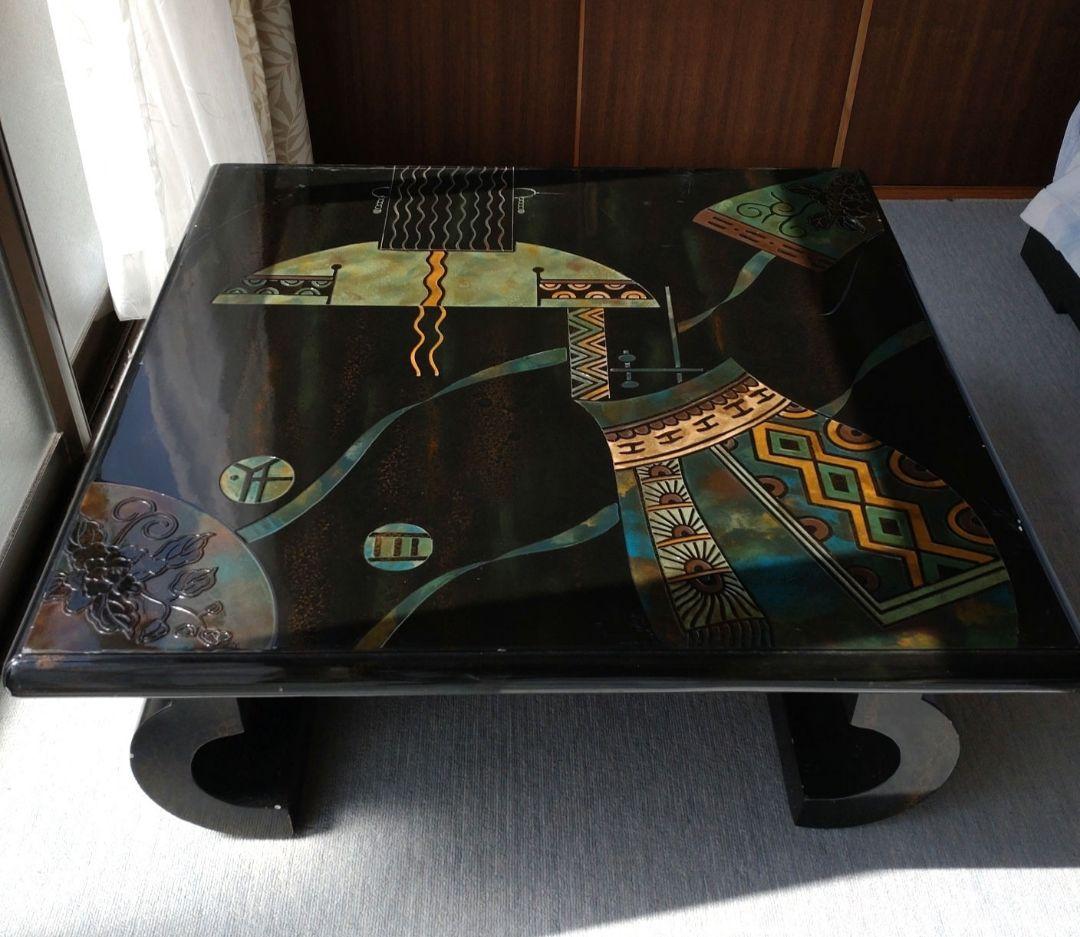 近代アートな木製テーブル　アンティーク レトロ　希少価値