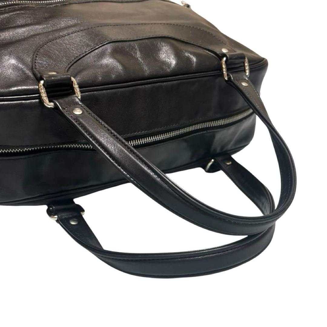 ジャックルコー　リスボン　ボストンバッグ　レザー　ブラック　A4収納可 保護袋