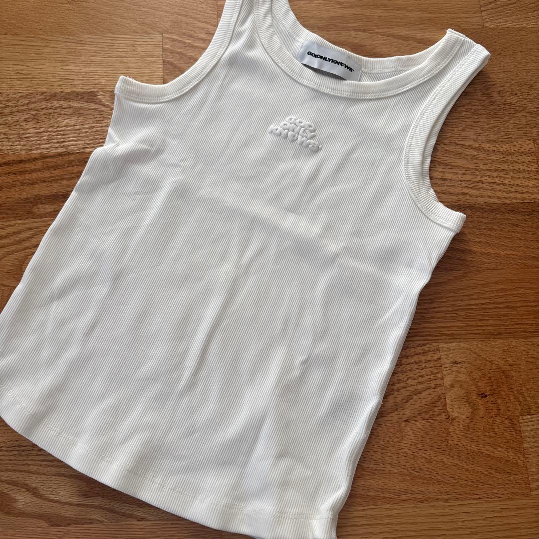GO ONLY NOW ホワイトタンクトップ