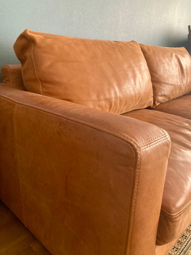 クラッシュゲート本革2.5人掛けソファ