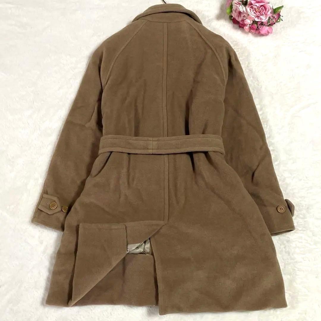美品● MaxMara マックスマーラ ロングコート ベルト キャメル ベージュ