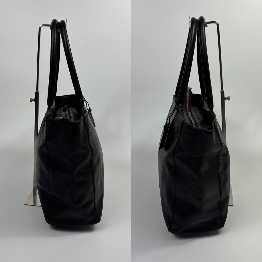 UNITED ARROWS トートバッグ ダークブラウン レザー ビジネス A4
