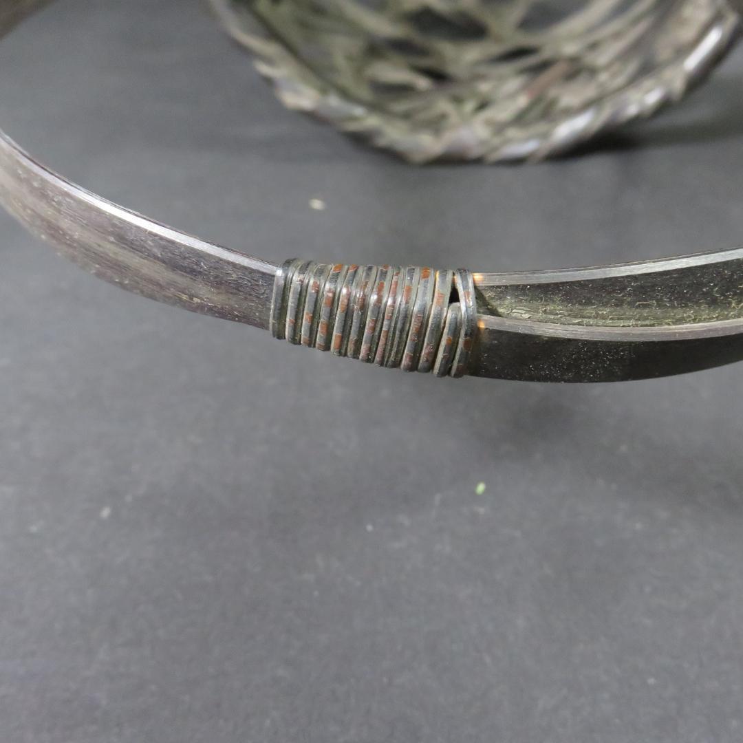 大原篭 かご 花入 竹編み 茶道具 茶の湯 竹篭 黒