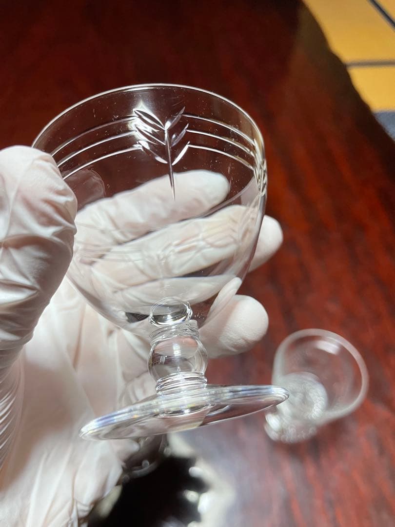 【オールドバカラ】リキュールグラス5個セット【美品】アンティーク　ローハン