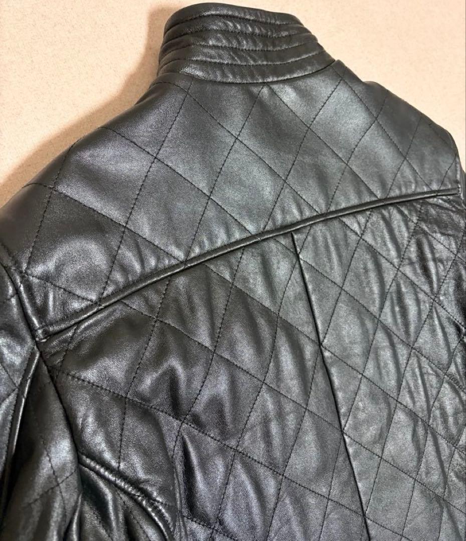 美品Men's Bigi Quilted Lamb Leather Jacket