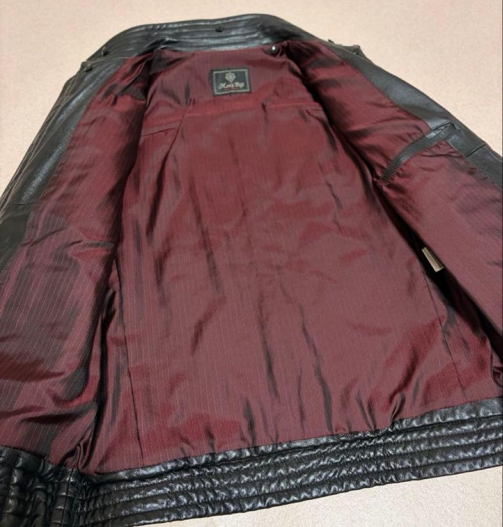 美品Men's Bigi Quilted Lamb Leather Jacket