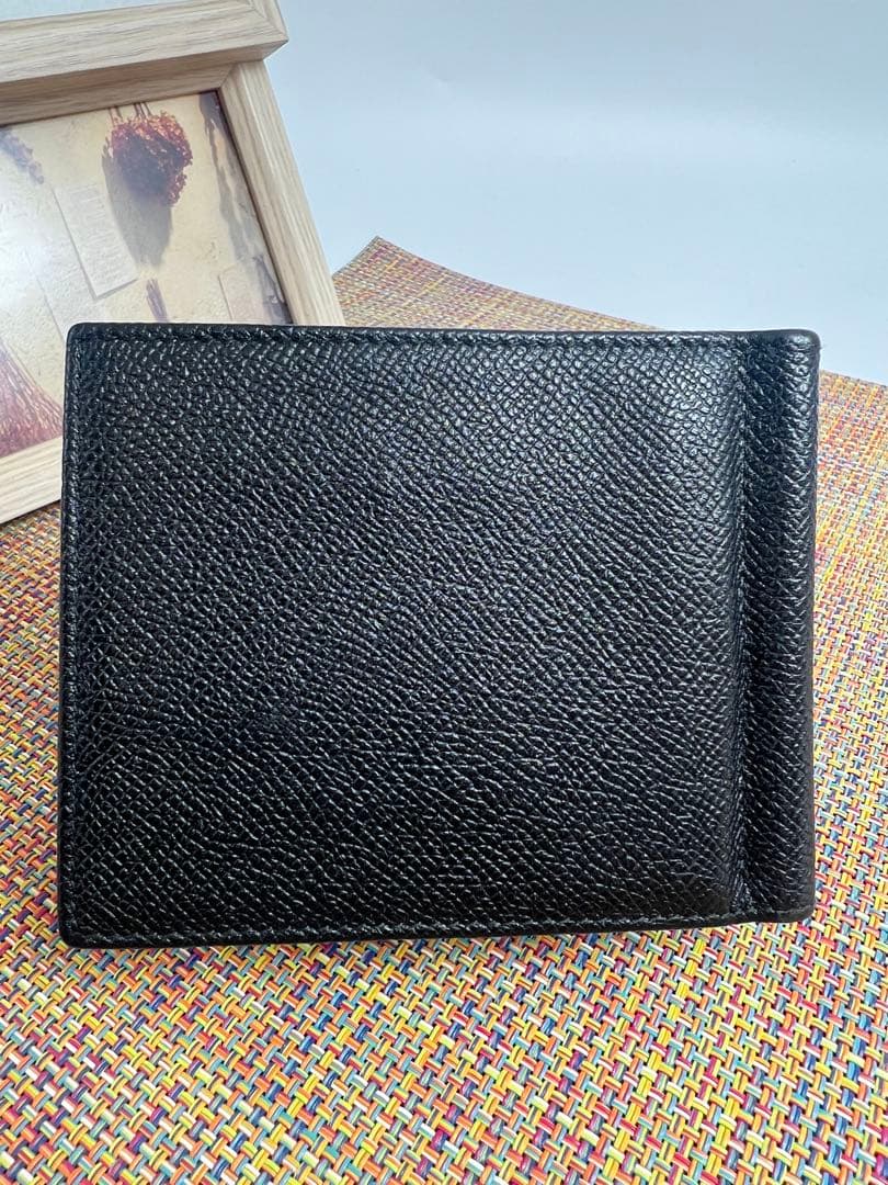 ✨極美品✨BVLGARIブルガリ　マネークリップ　ブルガリマン　札入れ　レザー