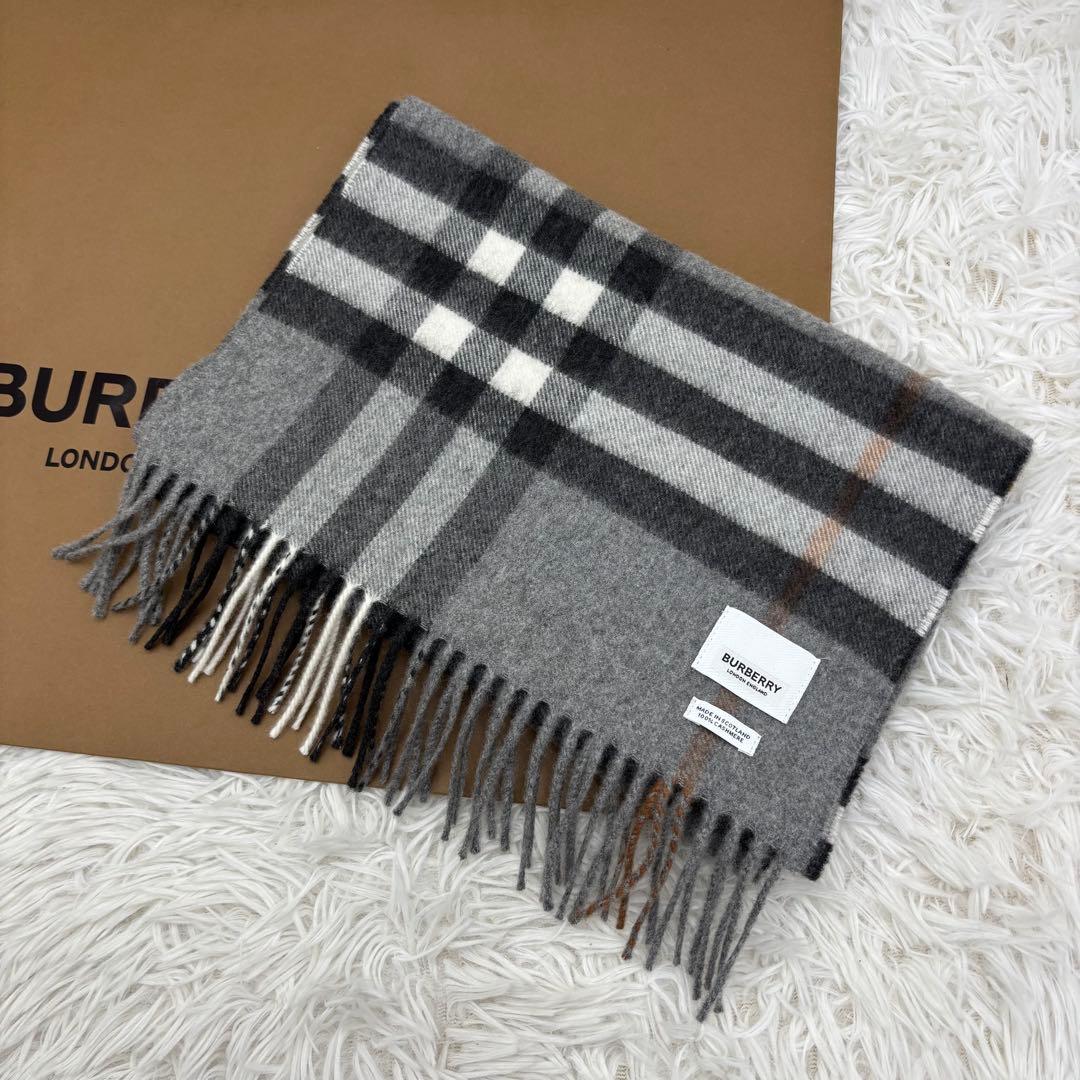 BURBERRY　バーバリー　マフラー　カシミア100%　未使用保管品