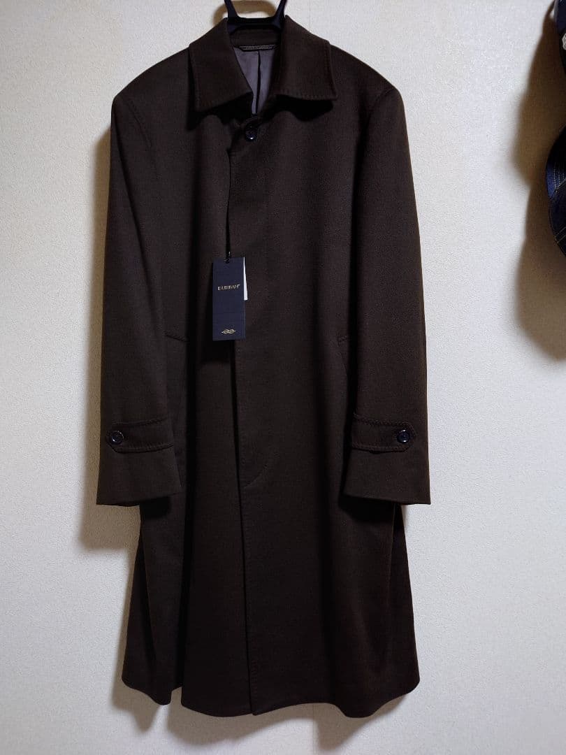 ダーバン カシミヤ100％ ステンカラーコート M ダークブラウン 日本製