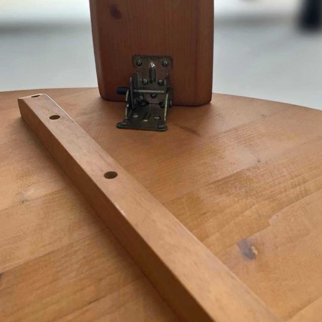 【引越しの為お値下げ】 ニトリ　天然木折り畳みテーブル ちゃぶ台　円卓