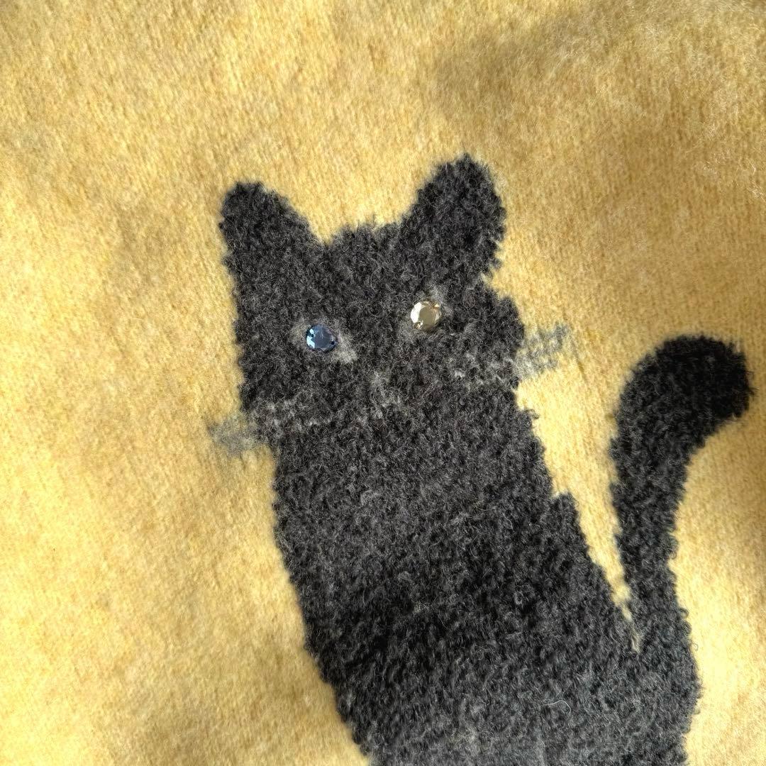 NKNIT ンニット cat jacquard キャットニット バターイエロー