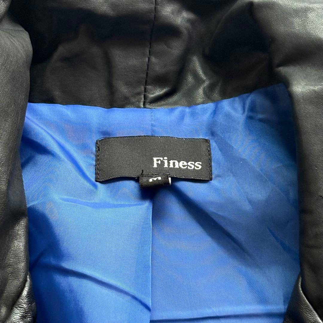 美品　本革　Finess ブラックレザー　ダブルライダース　y2k