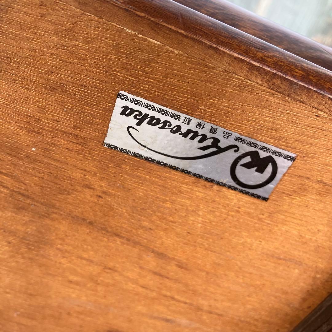 北欧レトロ 黒坂 ミッドセンチュリー 木製 コーヒーテーブル センターテーブル