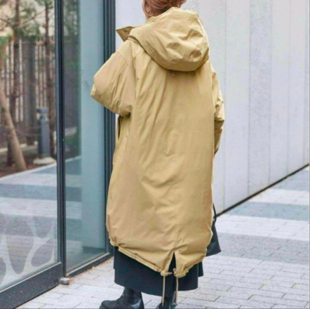 スピックアンドスパン　撥水フーデッドダウンコート　36